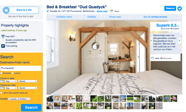 Het makkelijkste te boeken via Booking.com