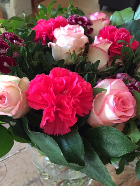 Gezellig even een bloemetje voor Yves en Christine meegenomen