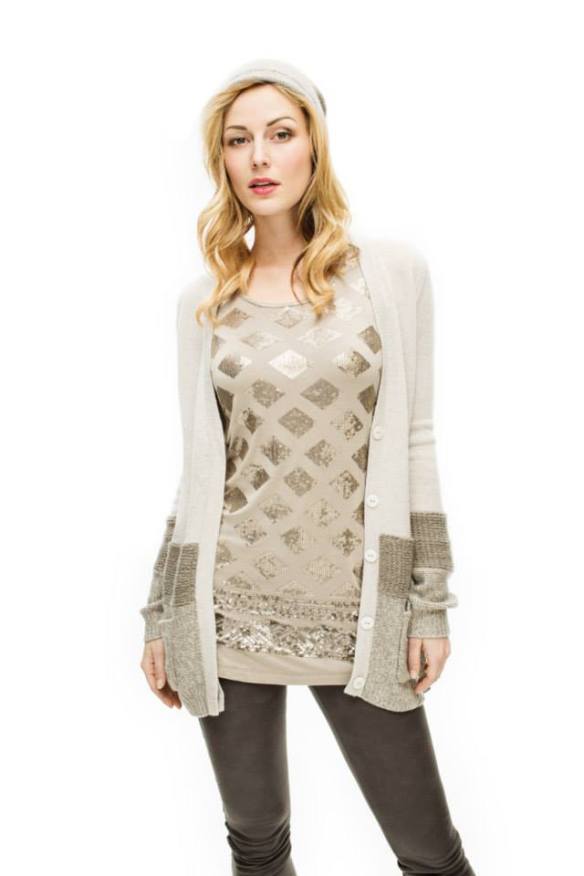 Lange top met pailletten